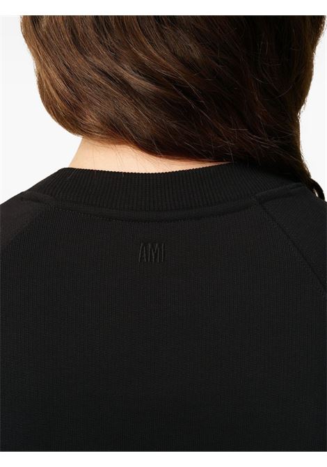adc sweatshirt man black AMI PARIS | USW757.747001